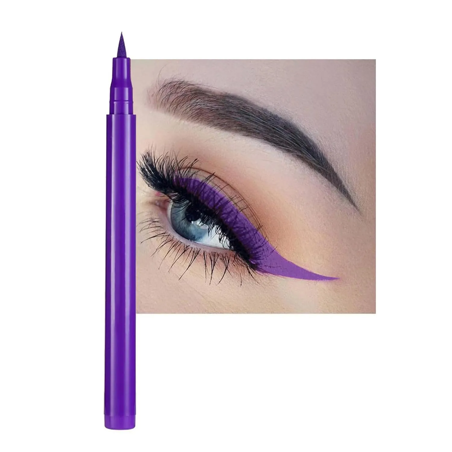 Liquid Eyeliner Colorful Matte Glitter Neon Eyeliner Pencil Pigmented Smudgeproof Long Last Gel Eye LinerQ07