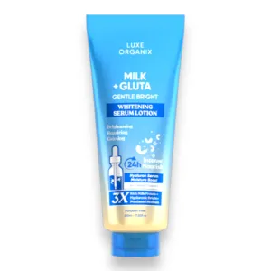 Luxe Organix - MILK   GLUTA WHITENING SERUM LOTION 350ML
( BLUE )