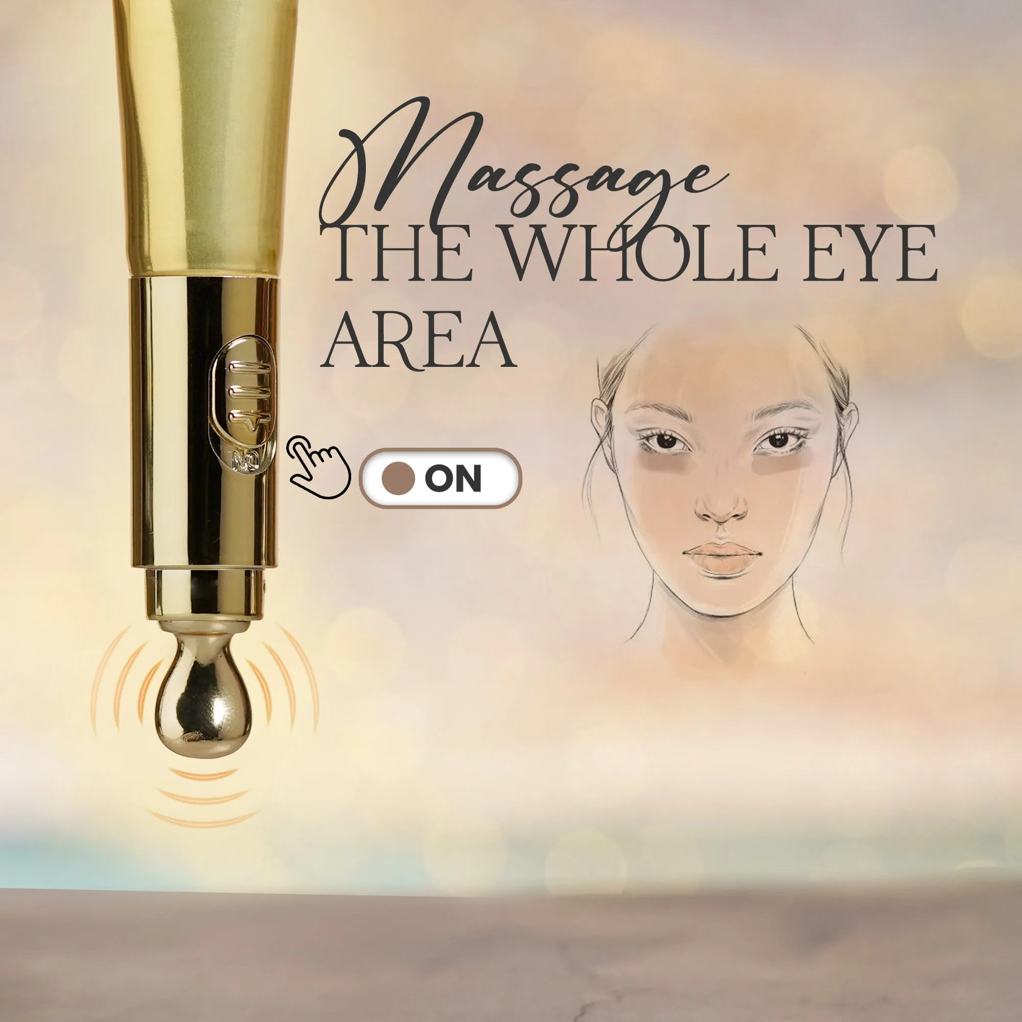 Magic Wand 24K Under-eye Serum with Massager