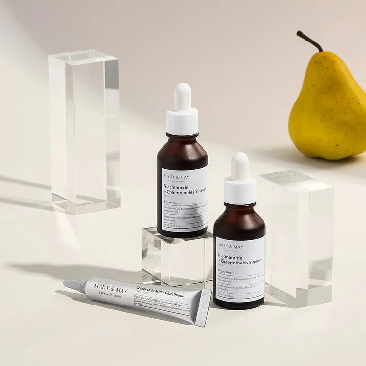 MARY & MAY Believe In Truth Niacinamide serum duo twin pack بكج مميز سيروم النياسينمايد وكريم العين من ماري اند ماي
