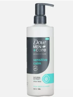 Men Care, Face   Body Cleanser, Sensitive Calm , 16.9 fl oz (500 ml)