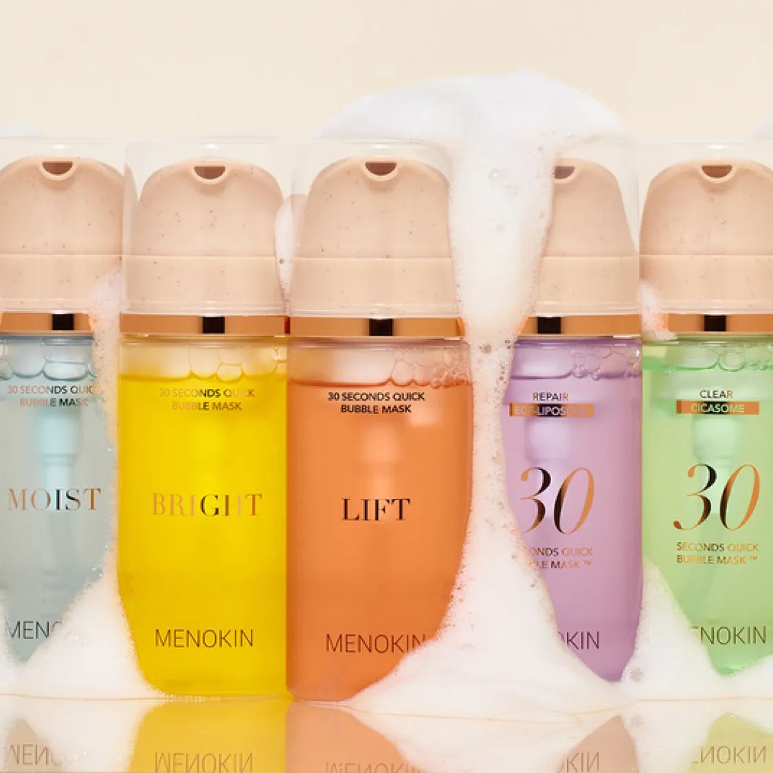 MENOKIN 30 Seconds Quick Bubble Mask (5 types); 3.21 fl.oz / 95ml