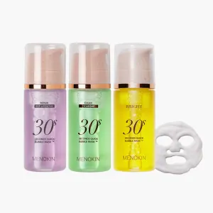 MENOKIN 30 Seconds Quick Bubble Mask (5 types); 3.21 fl.oz / 95ml