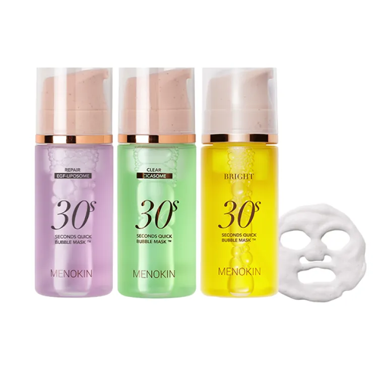 MENOKIN 30 Seconds Quick Bubble Mask (5 types); 3.21 fl.oz / 95ml