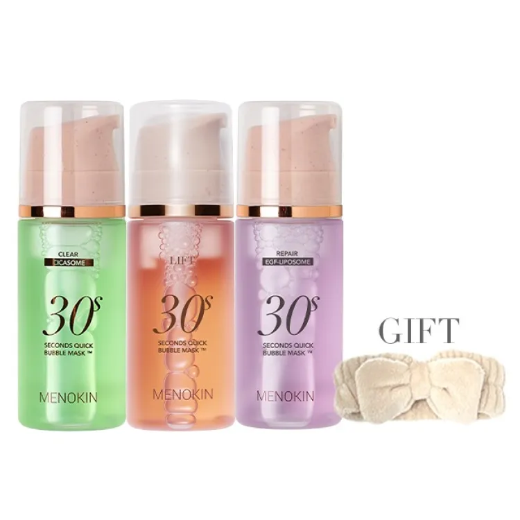 MENOKIN 30 Seconds Quick Bubble Mask (5 types); 3.21 fl.oz / 95ml