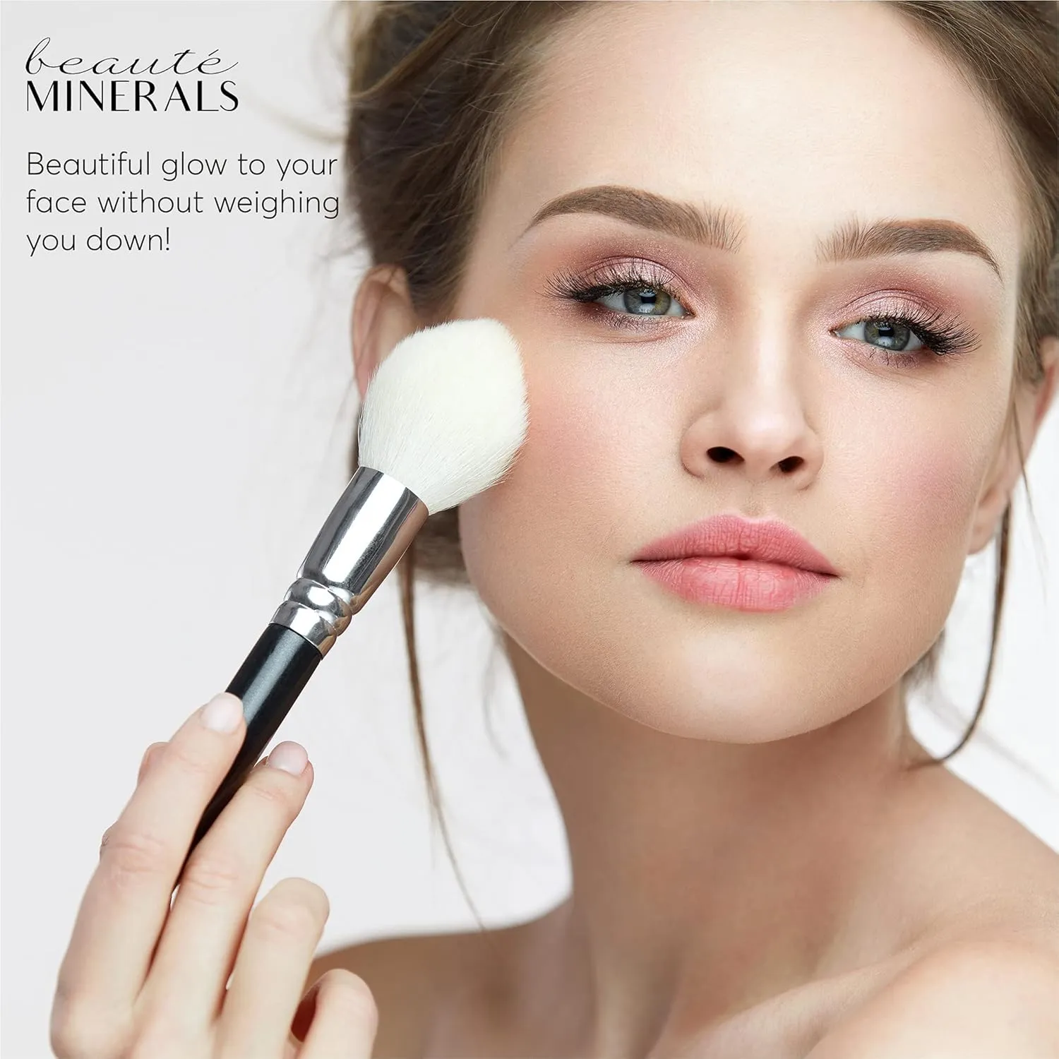 Mineral Blush Powder by Beaut Minerals | Gluten Free Pressed Powder Blush Makeup: Natural Makeup Contour Blush and Highlighter Palette for Glowing Skin, Body Shimmer, Lip and Cheek Tint Go Bronze