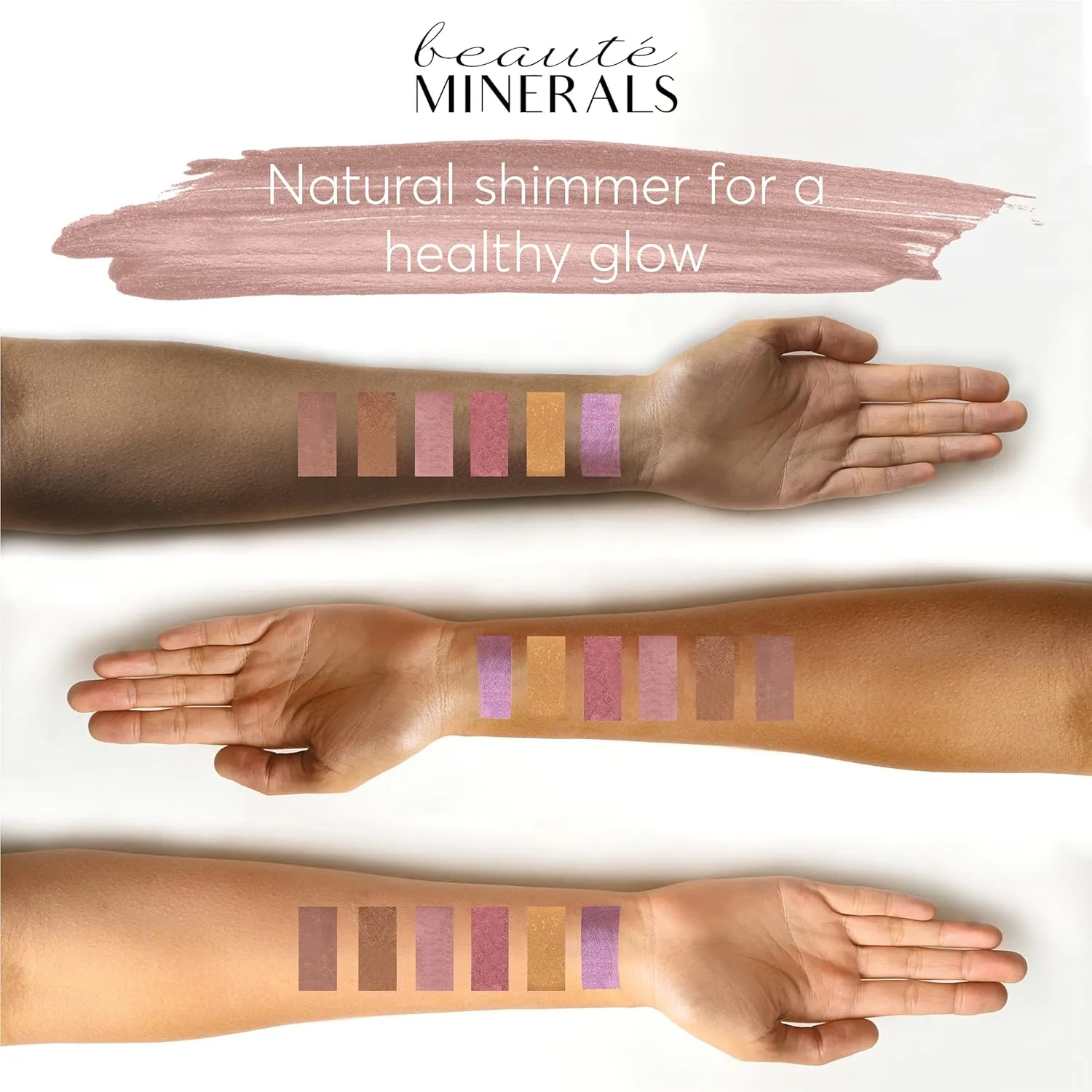 Mineral Blush Powder by Beaut Minerals | Gluten Free Pressed Powder Blush Makeup: Natural Makeup Contour Blush and Highlighter Palette for Glowing Skin, Body Shimmer, Lip and Cheek Tint Go Bronze
