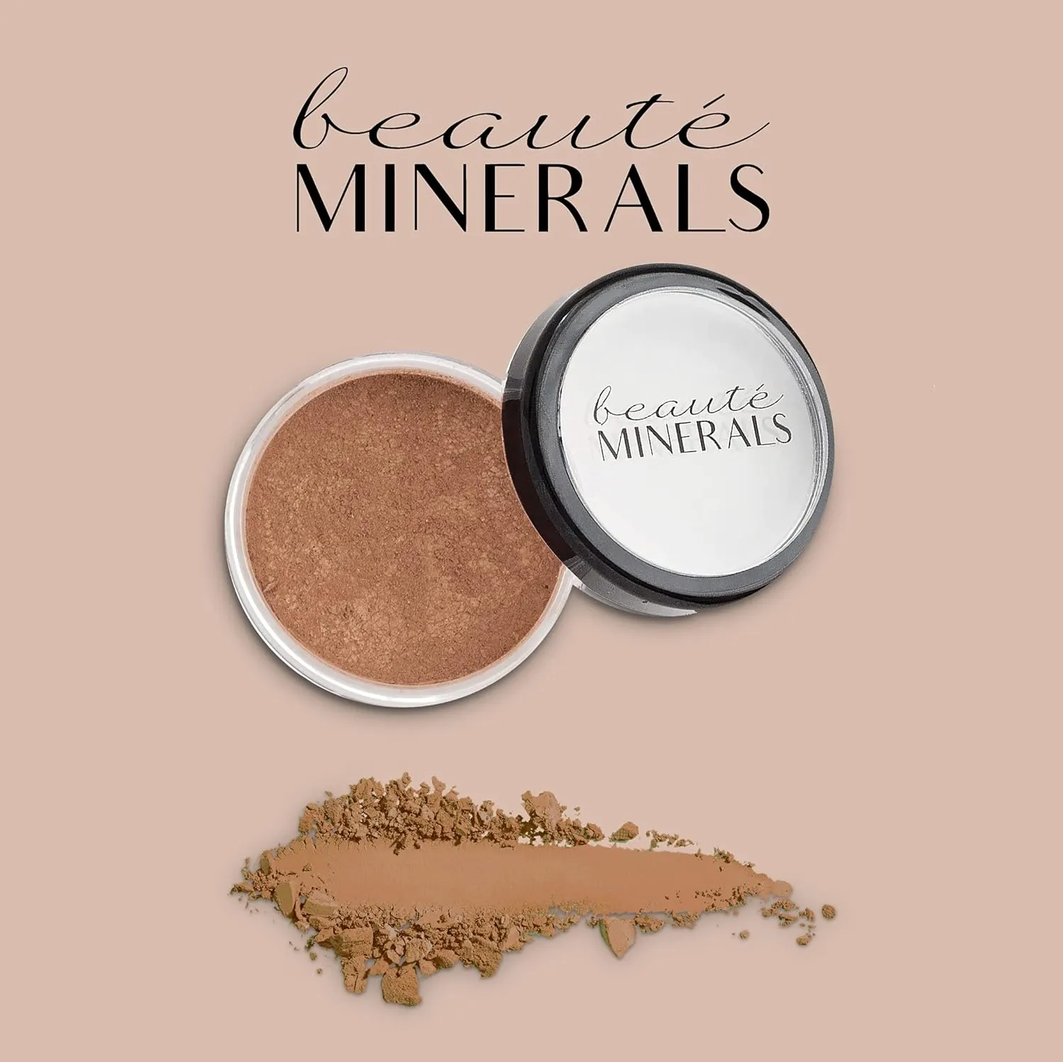 Mineral Blush Powder by Beaut Minerals | Gluten Free Pressed Powder Blush Makeup: Natural Makeup Contour Blush and Highlighter Palette for Glowing Skin, Body Shimmer, Lip and Cheek Tint Go Bronze