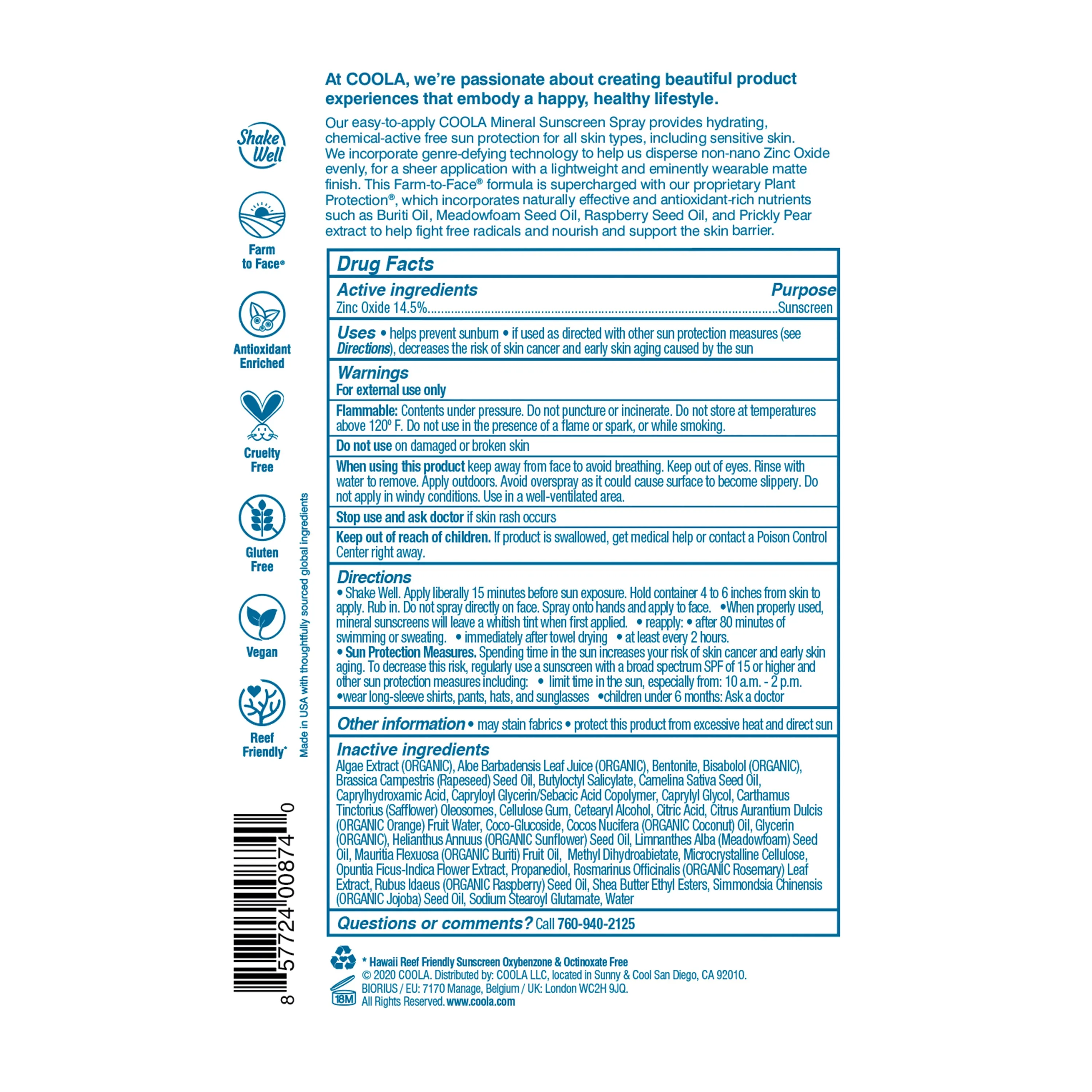 Mineral Body Sunscreen Spray - SPF 30