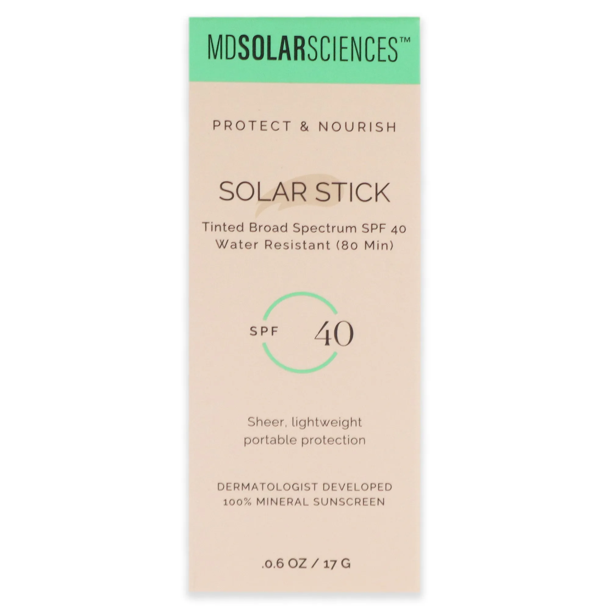 Mineral Tinted Solar Stick SPF 40 by MDSolarSciences for Unisex - 0.6 oz Sunscreen