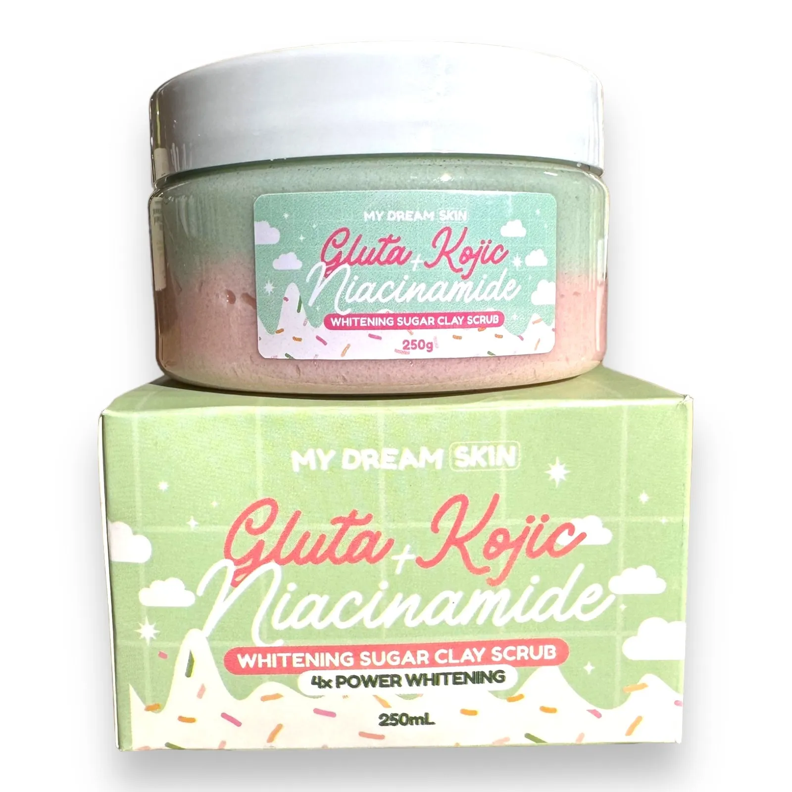 My Dream Skin - Gluta   Kojic Niacinamide Whitening Sugar Clay Scrub 250 ML