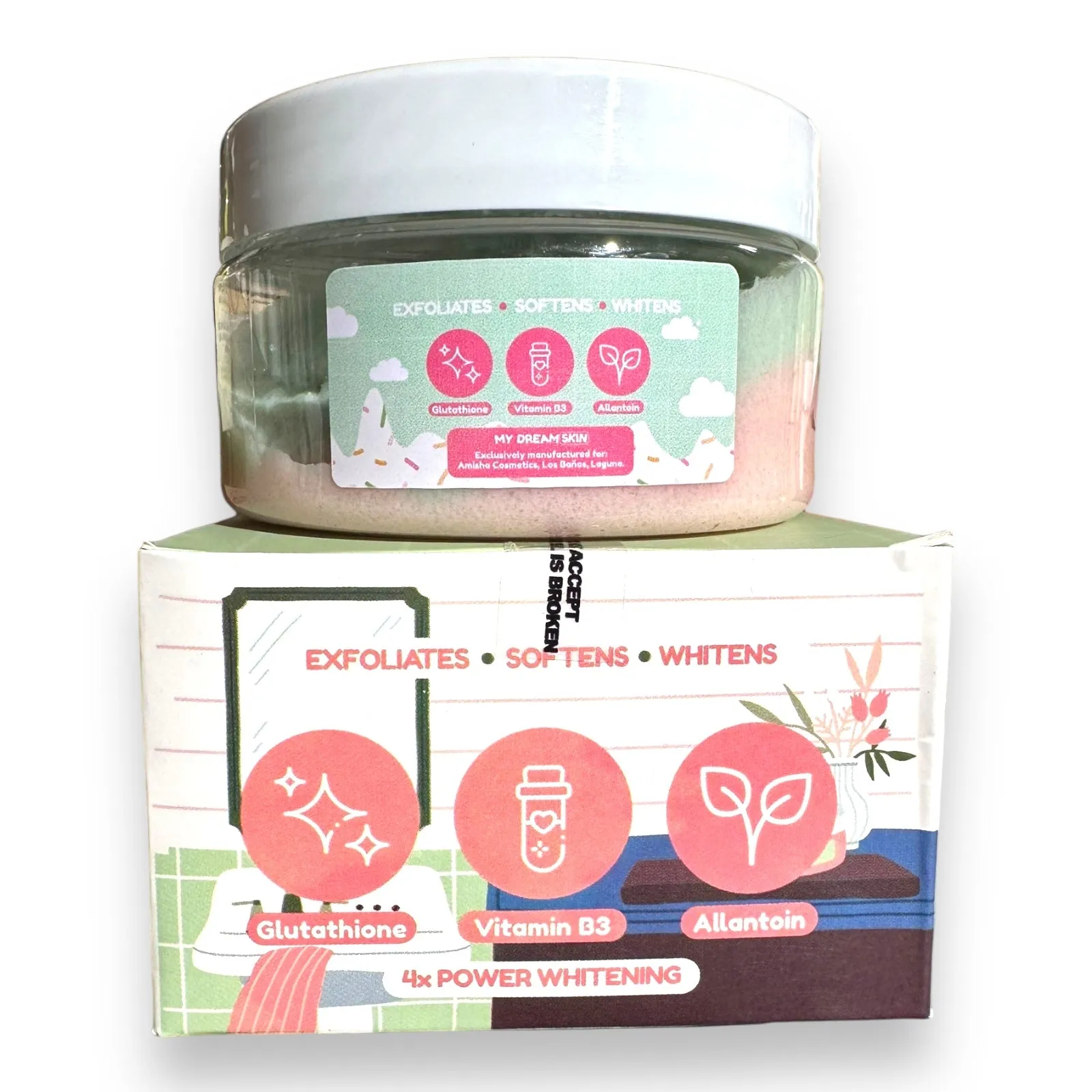 My Dream Skin - Gluta   Kojic Niacinamide Whitening Sugar Clay Scrub 250 ML