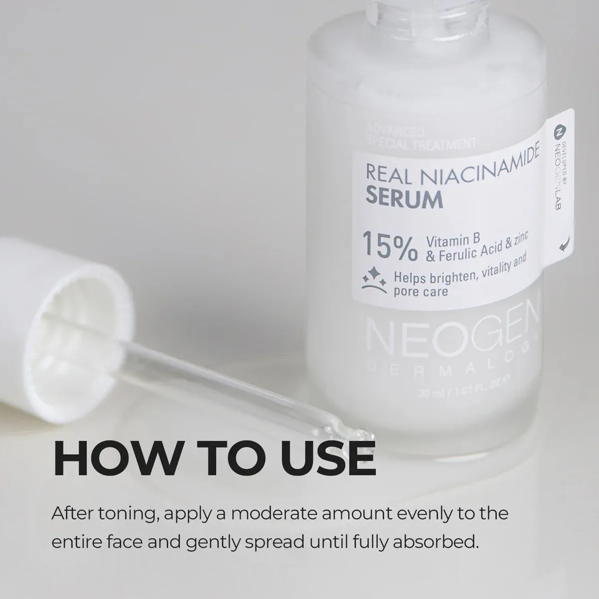 NEOGEN Real Niacinamide Serum 15% Niacinamide & Firulic Acid & Zinc
