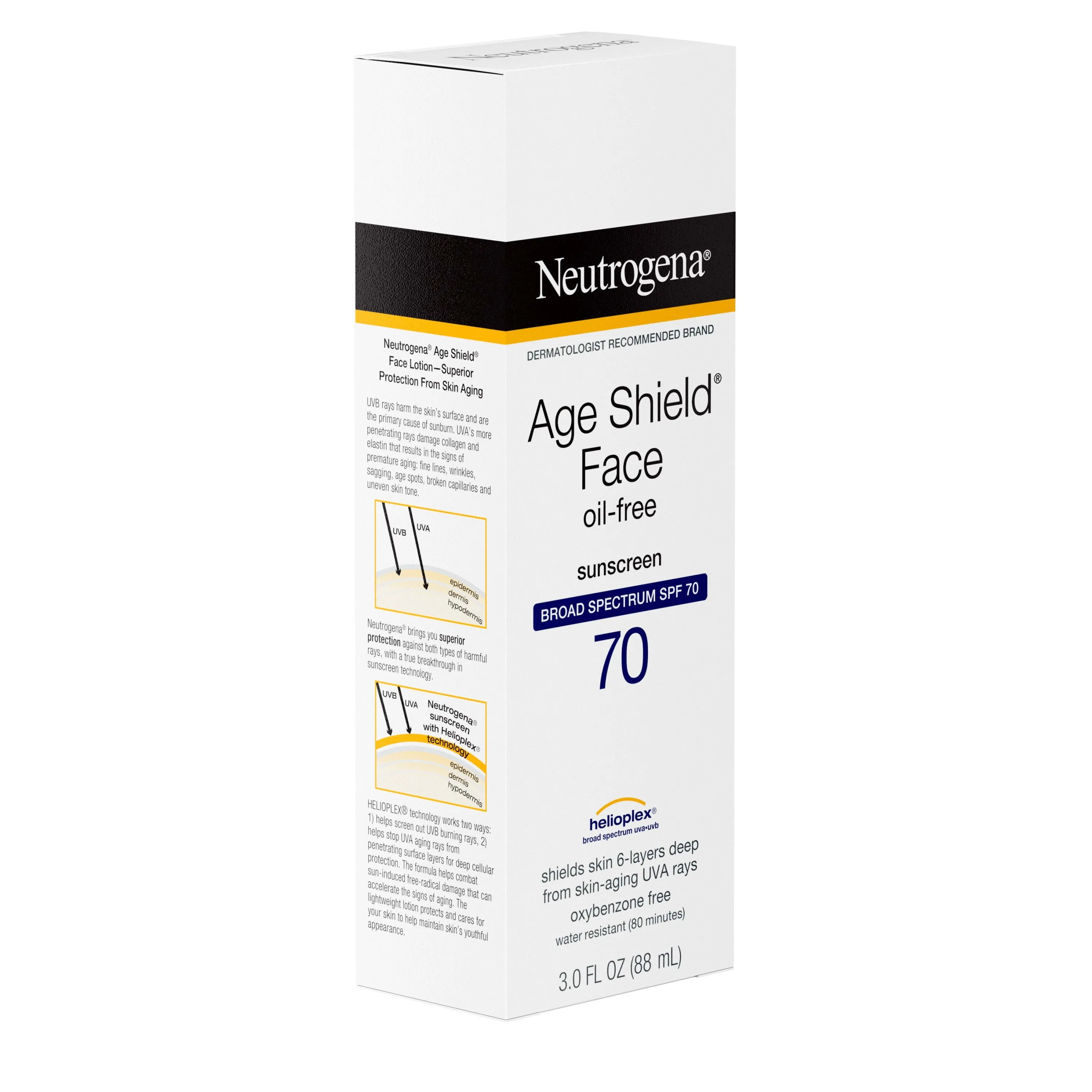 Neutrogena Age Shield Face Oil-Free Sunscreen SPF 70, 3 fl. oz