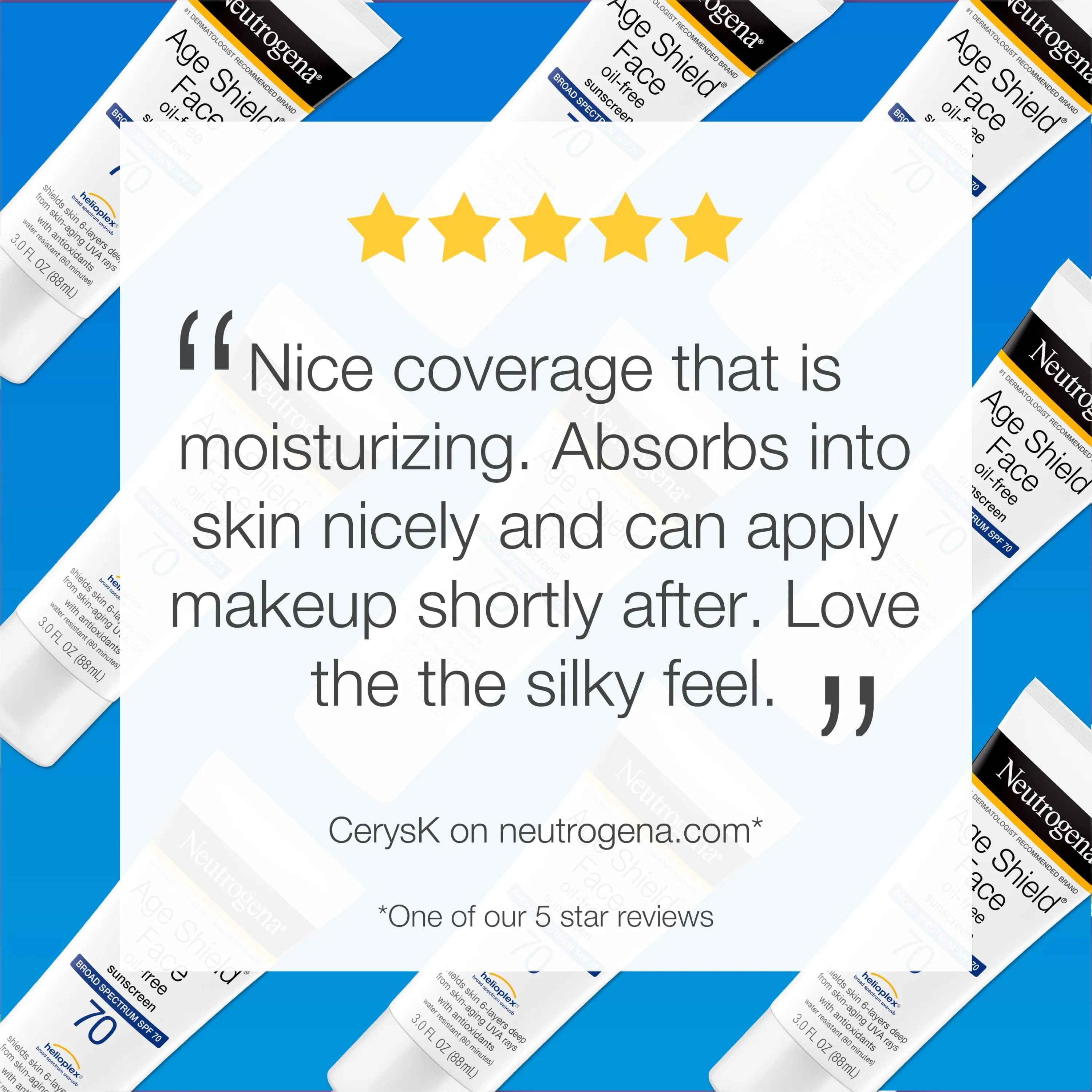 Neutrogena Age Shield Face Oil-Free Sunscreen SPF 70, 3 fl. oz