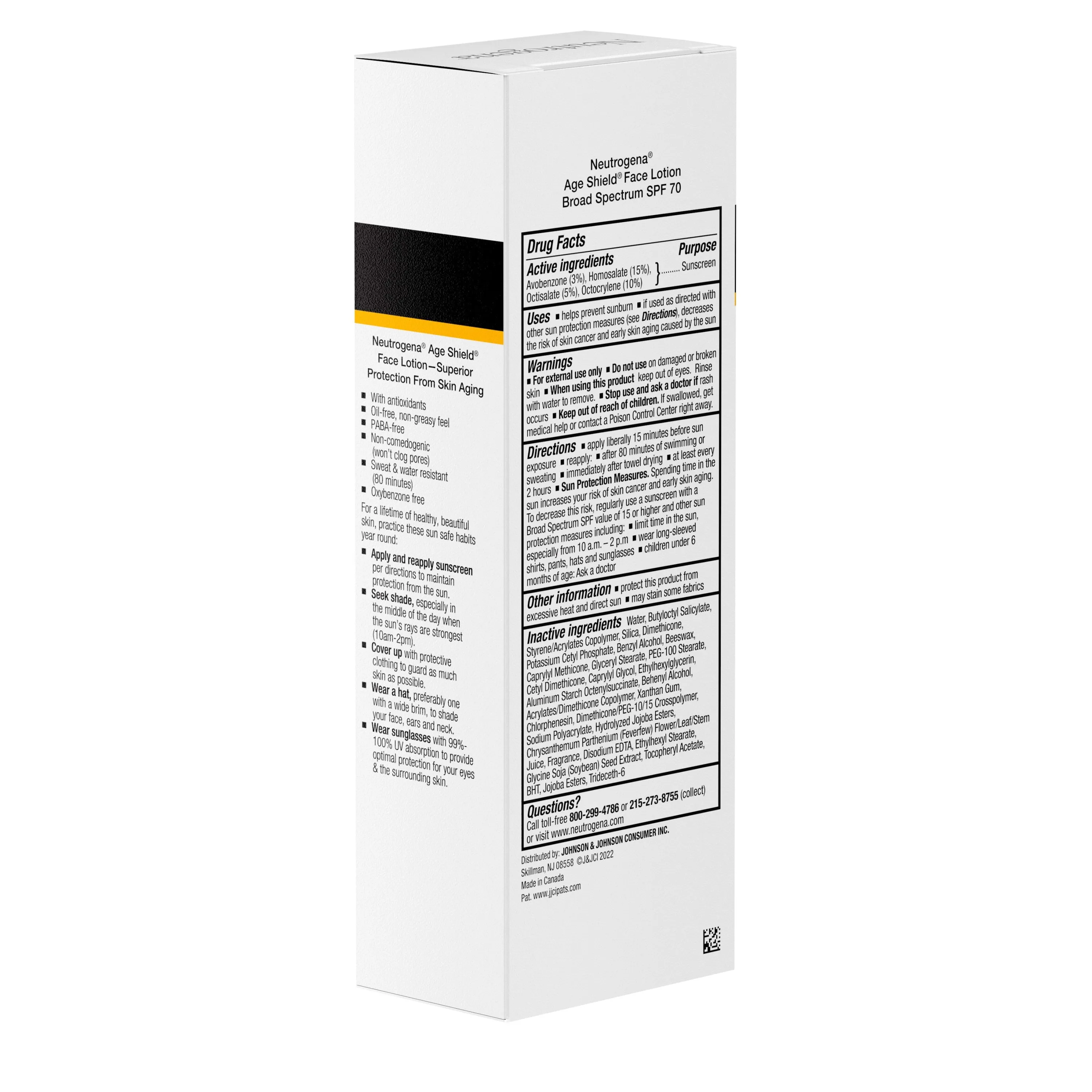 Neutrogena Age Shield Face Oil-Free Sunscreen SPF 70, 3 fl. oz