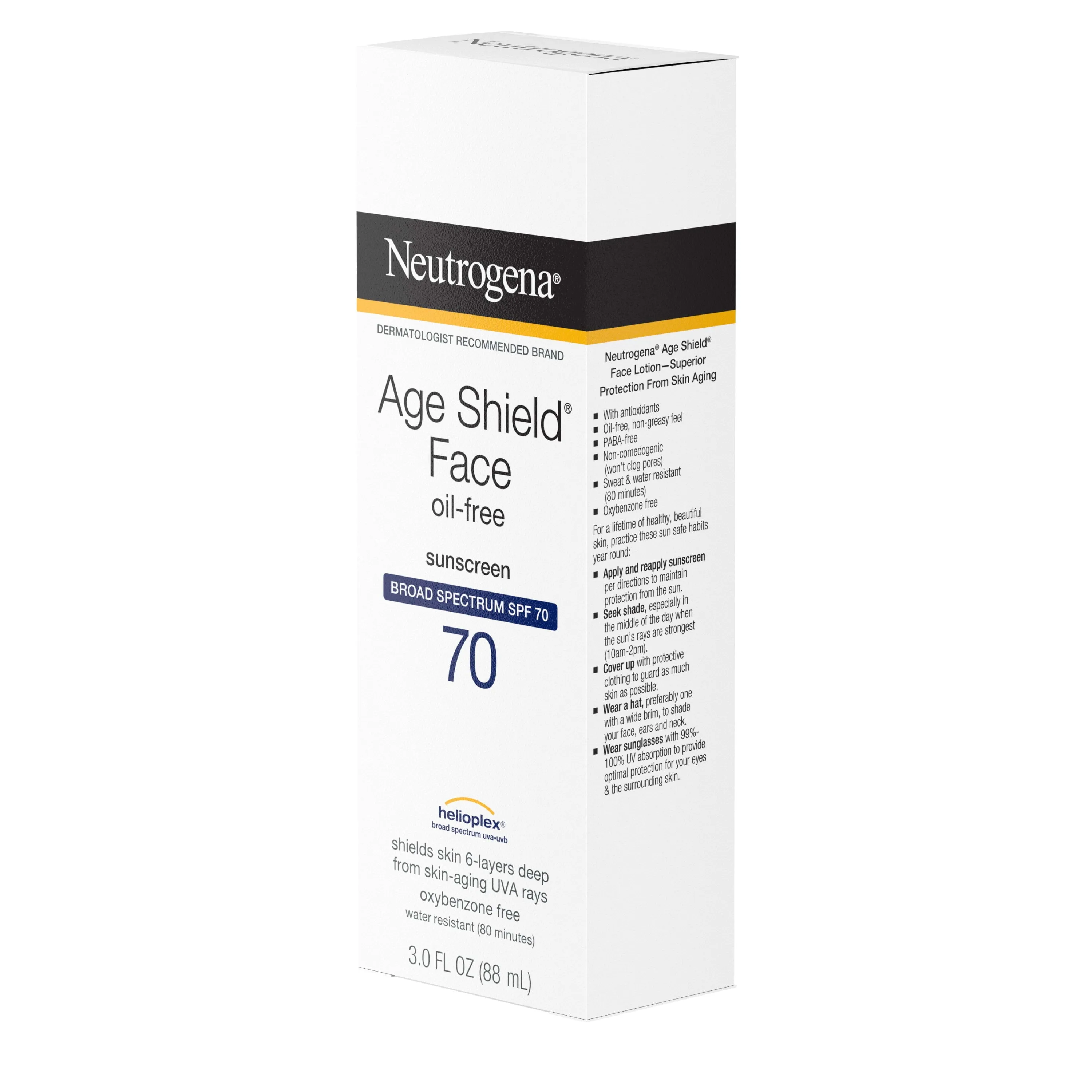 Neutrogena Age Shield Face Oil-Free Sunscreen SPF 70, 3 fl. oz
