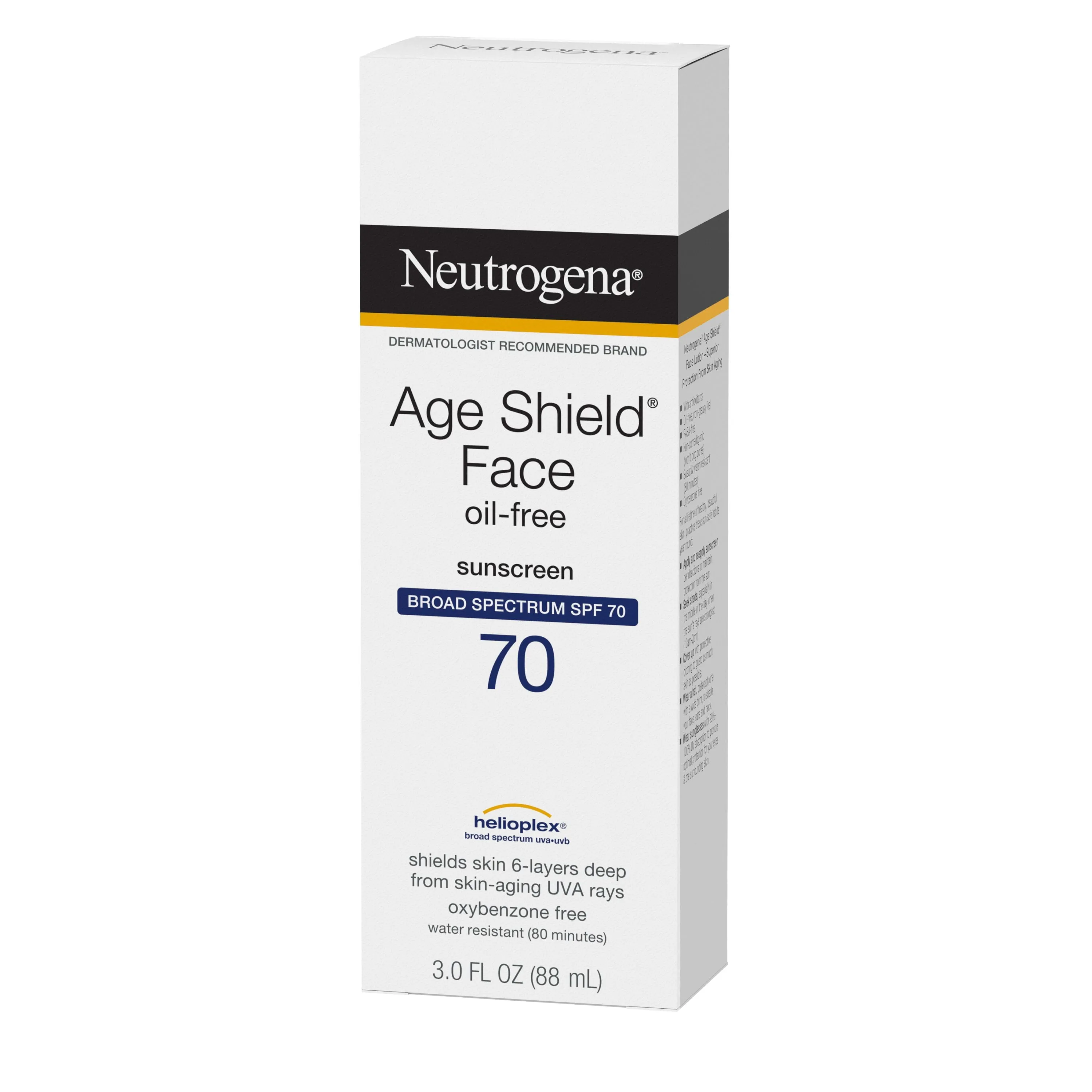 Neutrogena Age Shield Face Oil-Free Sunscreen SPF 70, 3 fl. oz