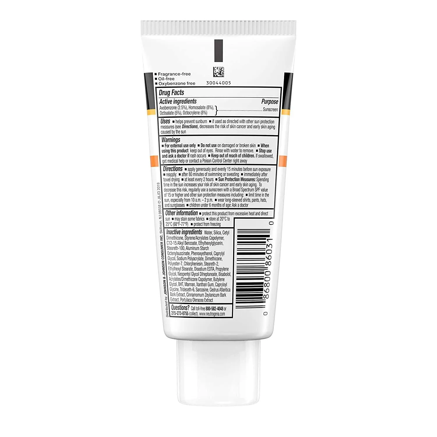 Neutrogena Clear Face Liquid Lotion Sunscreen SPF 30, 3 Fl. oz