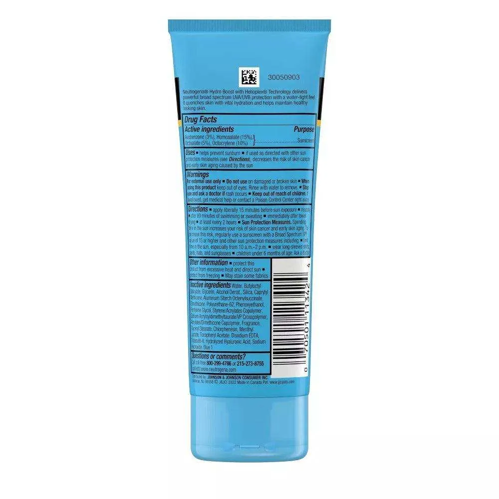 Neutrogena Hydro Boost Water Gel Moisturizing Sunscreen Lotion, SPF 50 - 3 fl oz.