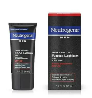 Neutrogena Triple Protect Face Lotion for Men, SPF 20, 1.7 Ounce