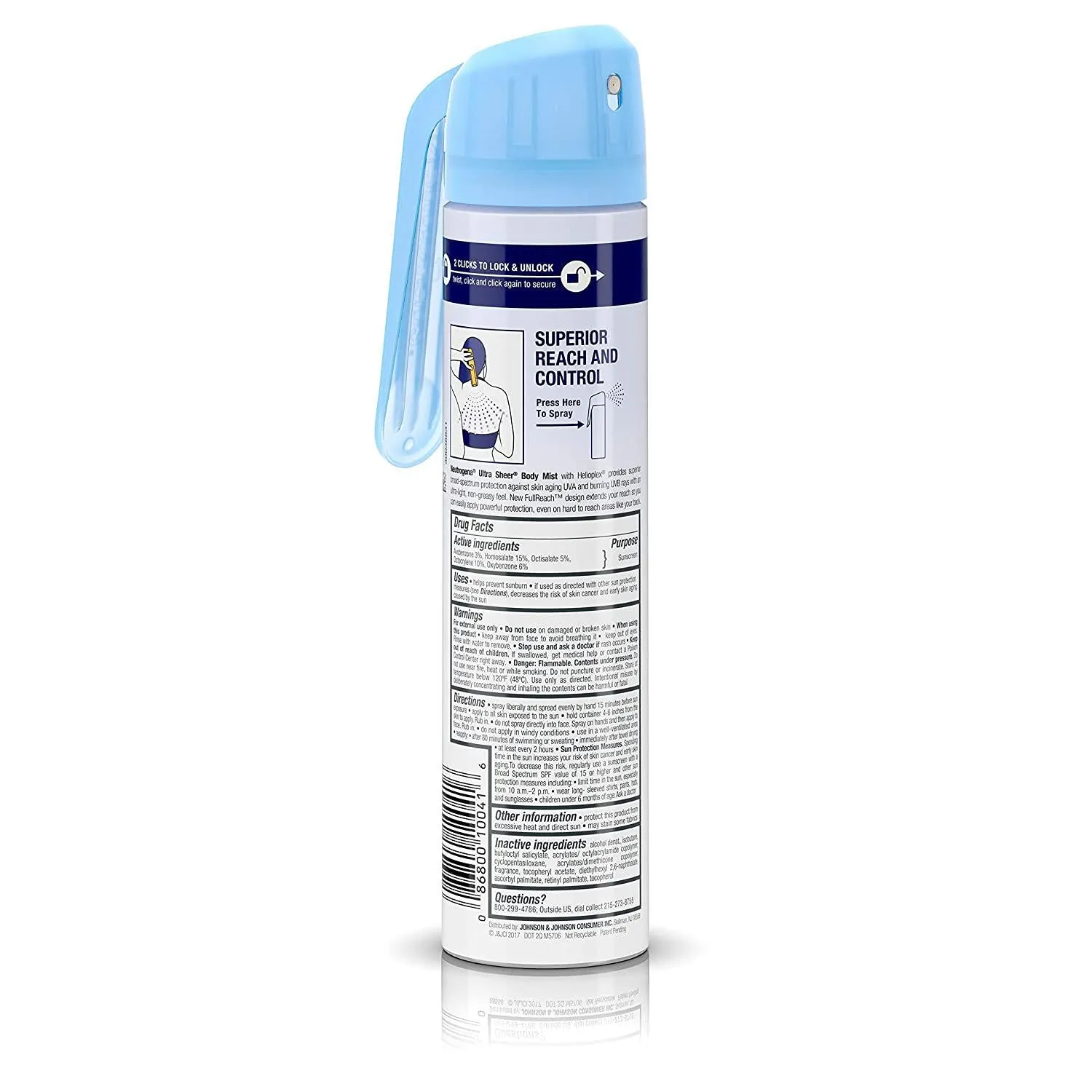 Neutrogena Ultra Sheer Lightweight Sunscreen Spray, SPF 100 , 5 oz