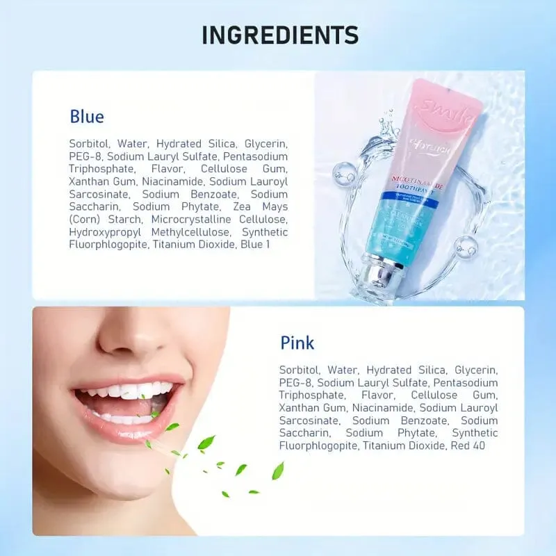 Niacinamide Intensive Whitening Toothpaste - Fresh Breath, Remove Tooth Stains