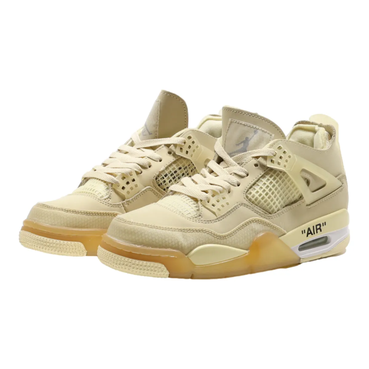 NIKE Air Jordan Off White High Top Trainers Cream Synthetic Mens UK 7