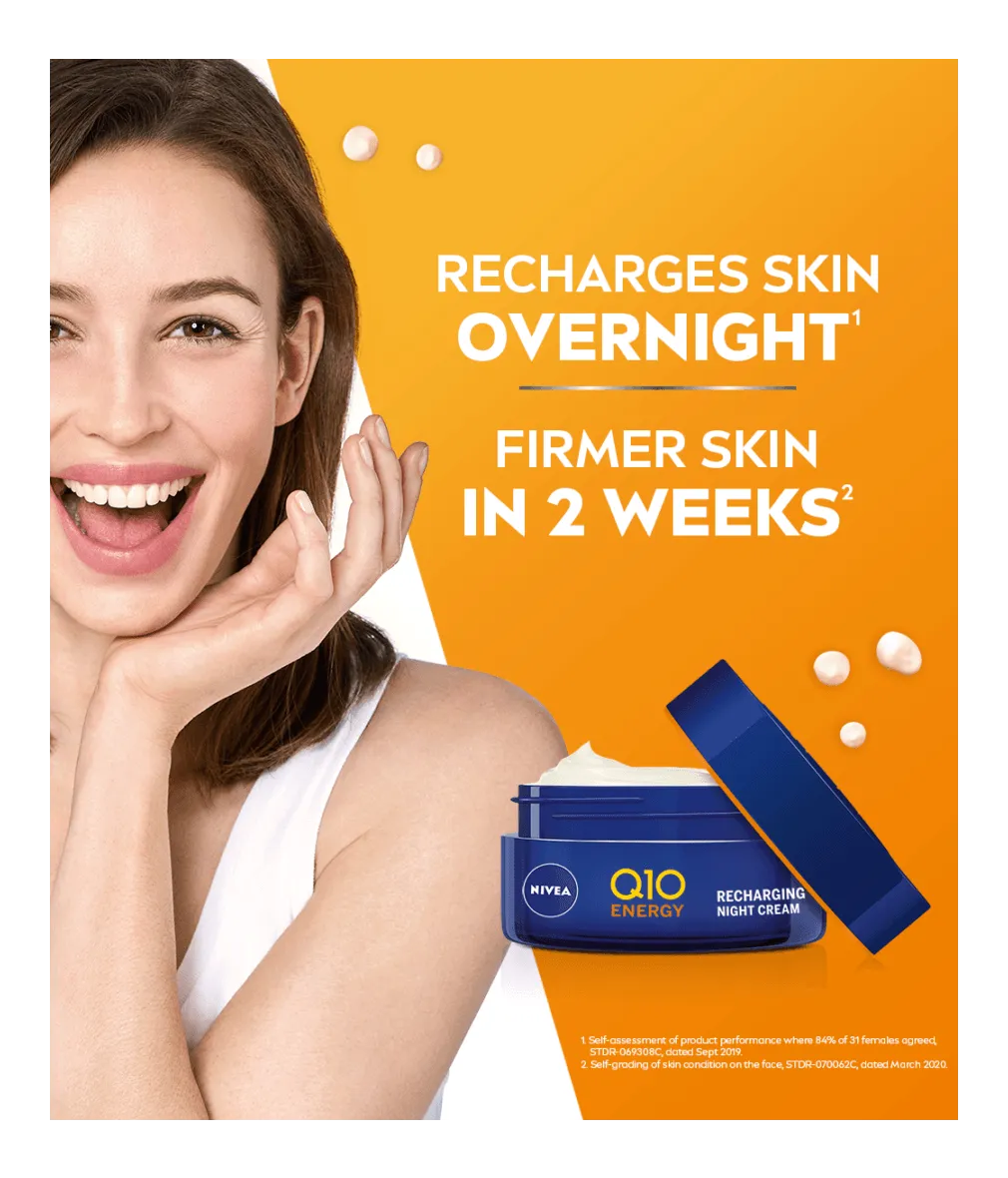 Nivea Q10 Energy Anti-Wrinkle Night Cream - 50ml