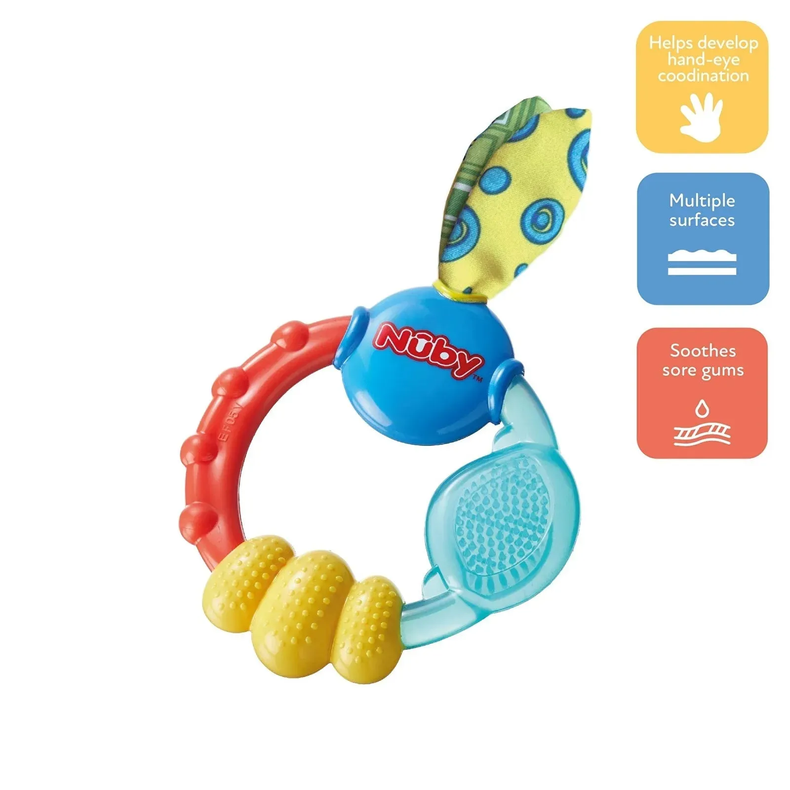 Nuby Wacky Teething Ring Multi Couloured