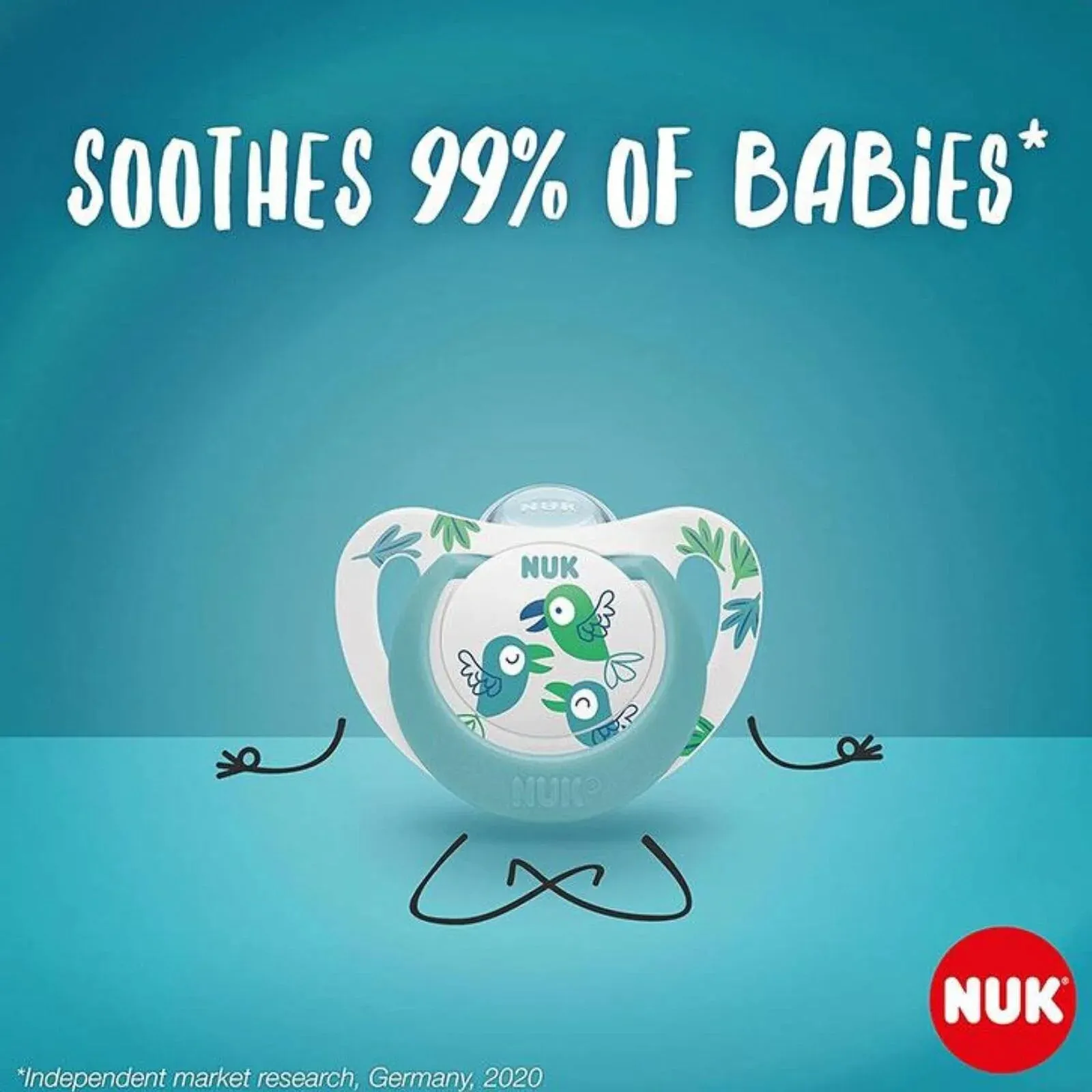 NUK Star Day & Night Soother 0-6 months 2 pcs - Blue