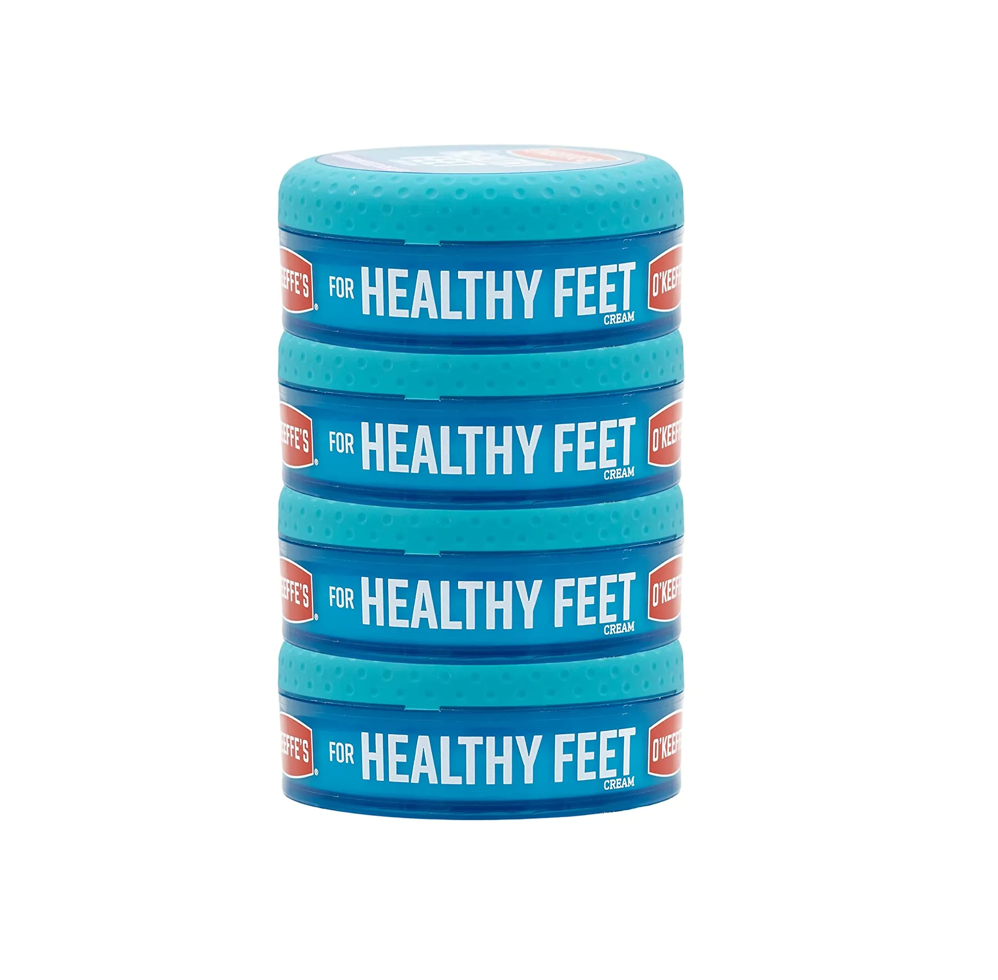 O'Keeffe's for Healthy Feet Foot Cream Guaranteed Relief for Extremely Dry Cracked Feet Instantly Boosts Moisture Levels 3.2 Ounce Jar Pack of 4