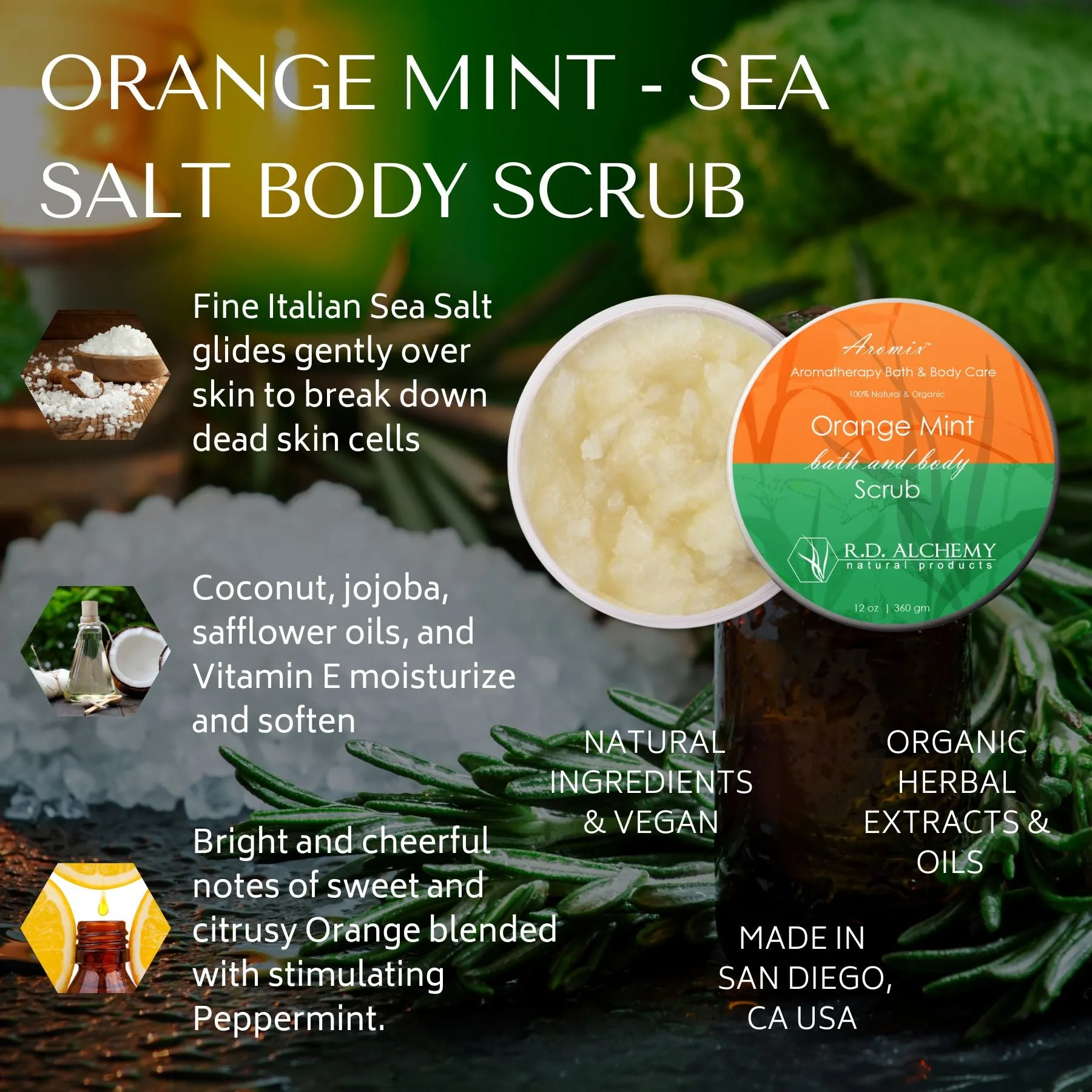 Orange Mint - Sea Salt Body Scrub