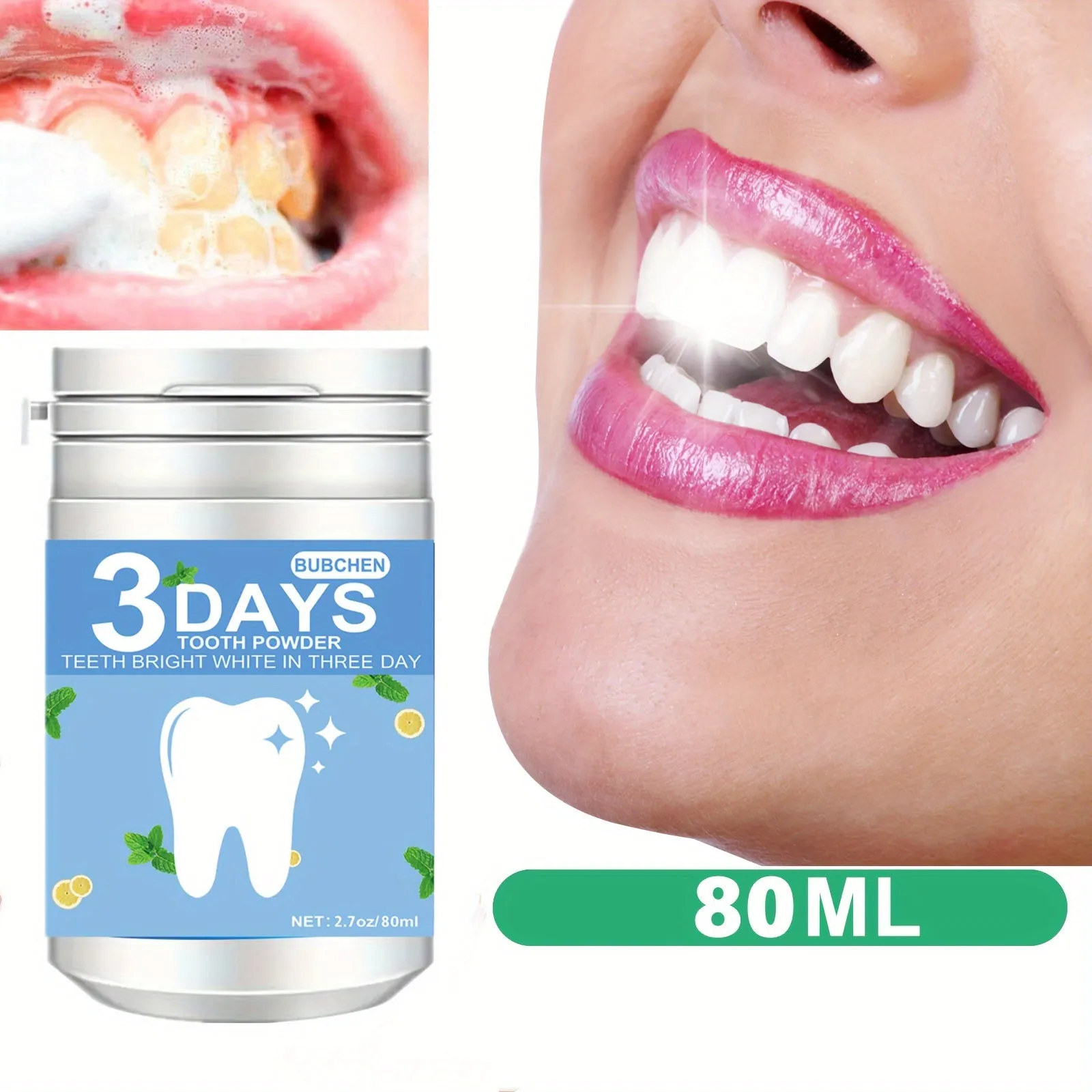 Pearl Essence Tooth Whitening Powder - Deep Clean & Fresh Breath Daily Dental Care"