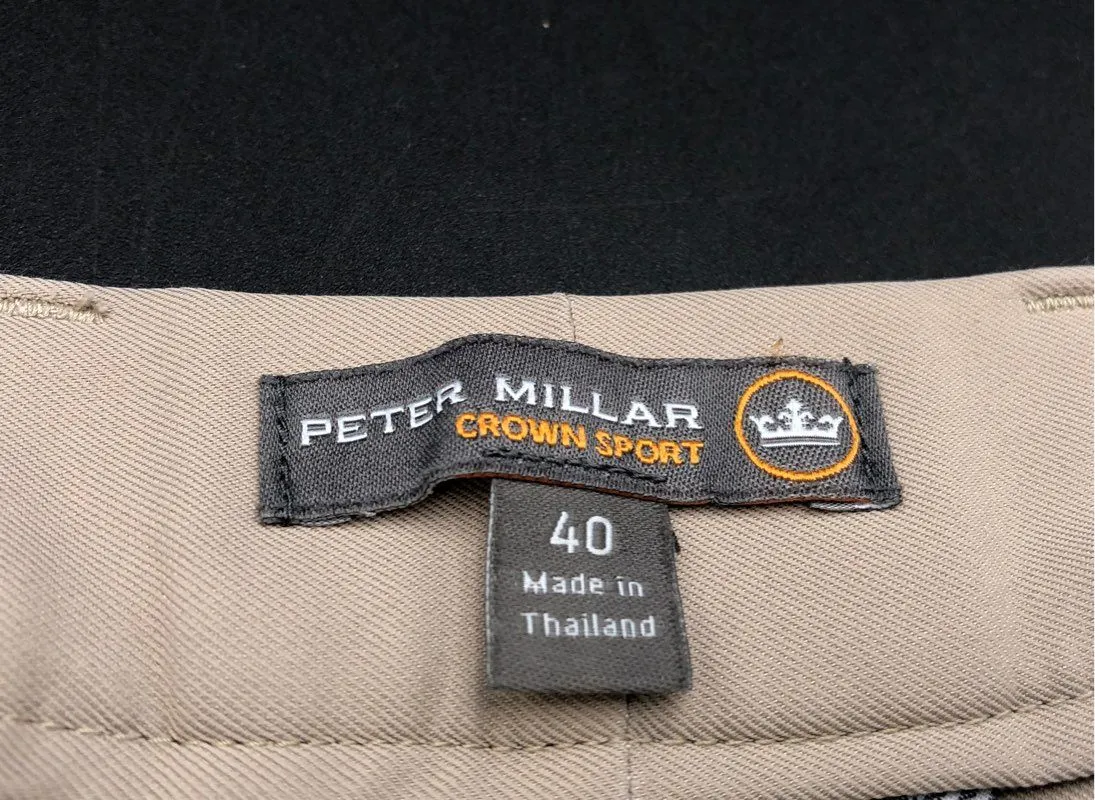 Peter Millar Crown Sport Men's Beige Cream Blue Chino Shorts - Size 40 Lot Of 4