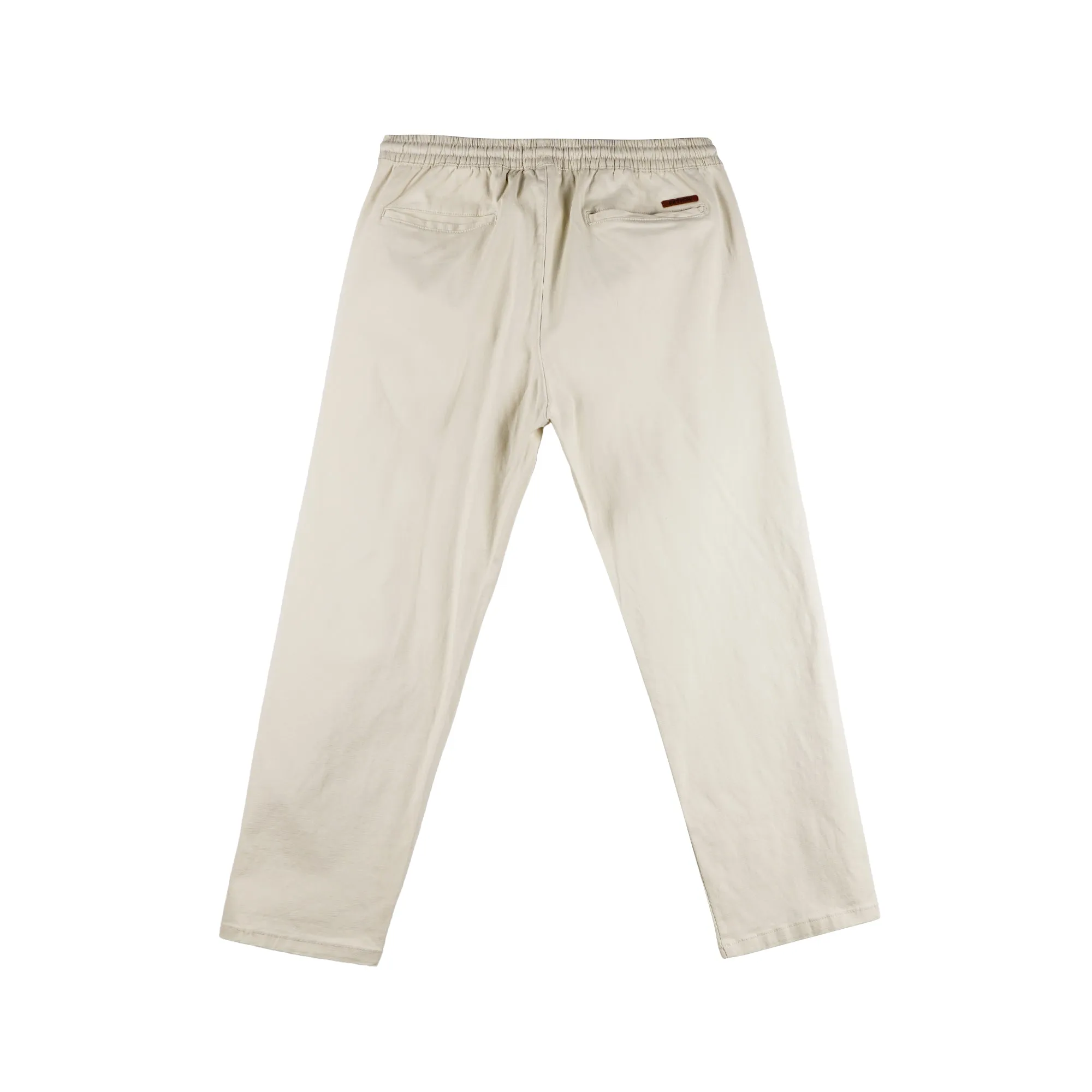 Petrol Men's Basic Non-Denim Ankle Pants Mid-Rise Rinse Wash Fabric 164830 (Cream)