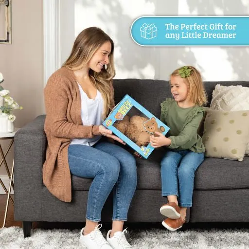 Play Brainy™ Breezy Beez Teddy Bear - Ultra Soft Plush Stuffed Animal with One Press Play Voice Activation Self-Soothing & Calming Techniques