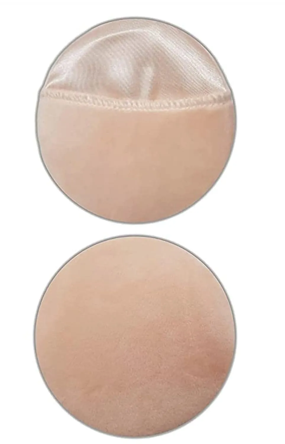 Powder Puff, Puff, Cotton Pad, Super Soft Pure Cotton Puff, Makeup Powder Puff with Hand Strap, for Loose Powder, Dry Powder, Liquid Foundation, Mineral Powder-Pack of 2