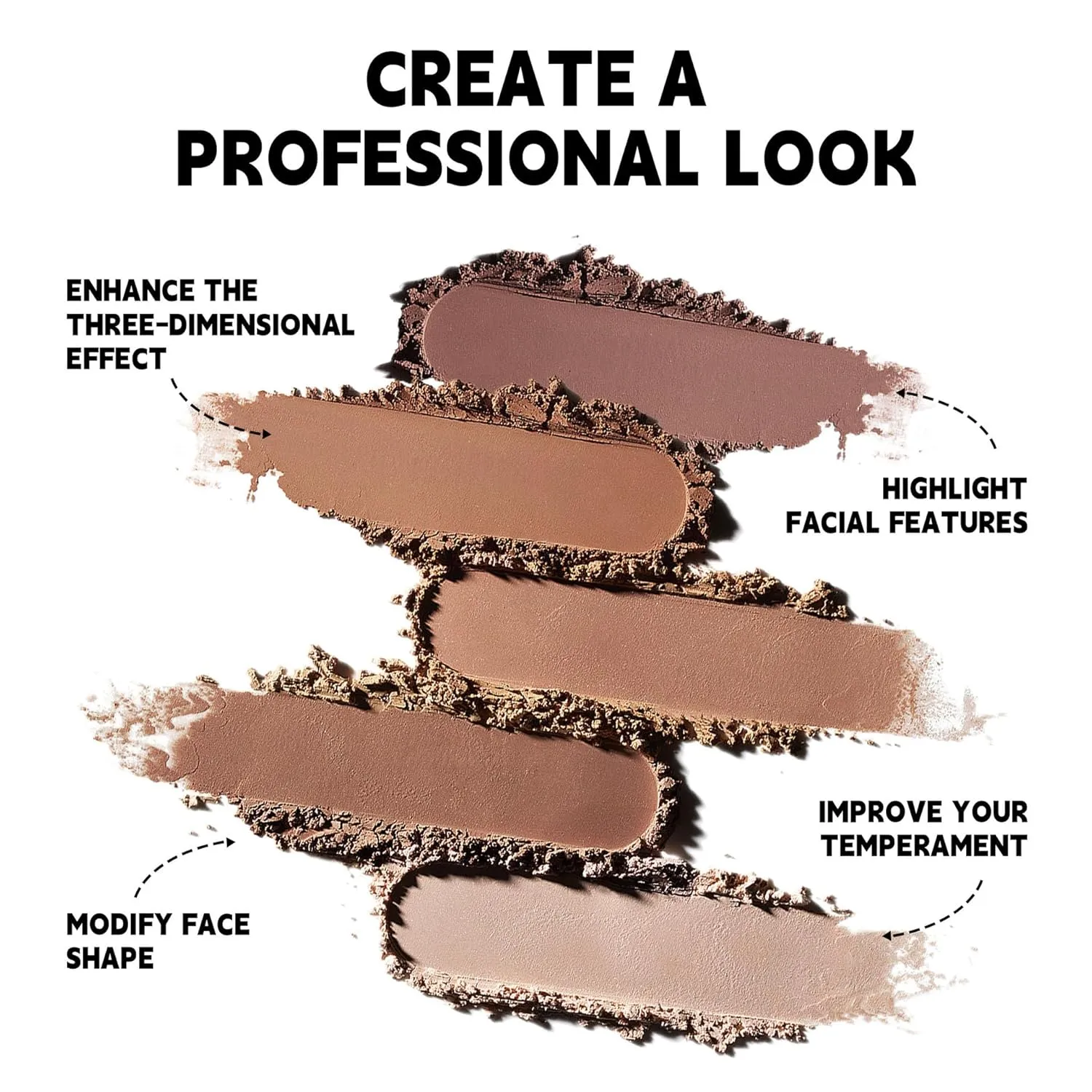 "Invisible Contour Powder"  Non-Caking, Transfer-Resistant, Oil-Control, Waterproof & Long-Lasting Setting Powder,For All Skin Types (#03, 0.35 oz)