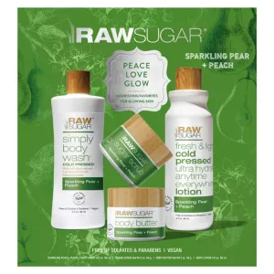 RAW SUGAR Sparkling Pear   Peach Peace Love Glow