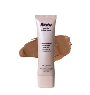 Raww Natural Tinted Sunscreen Spf 50 