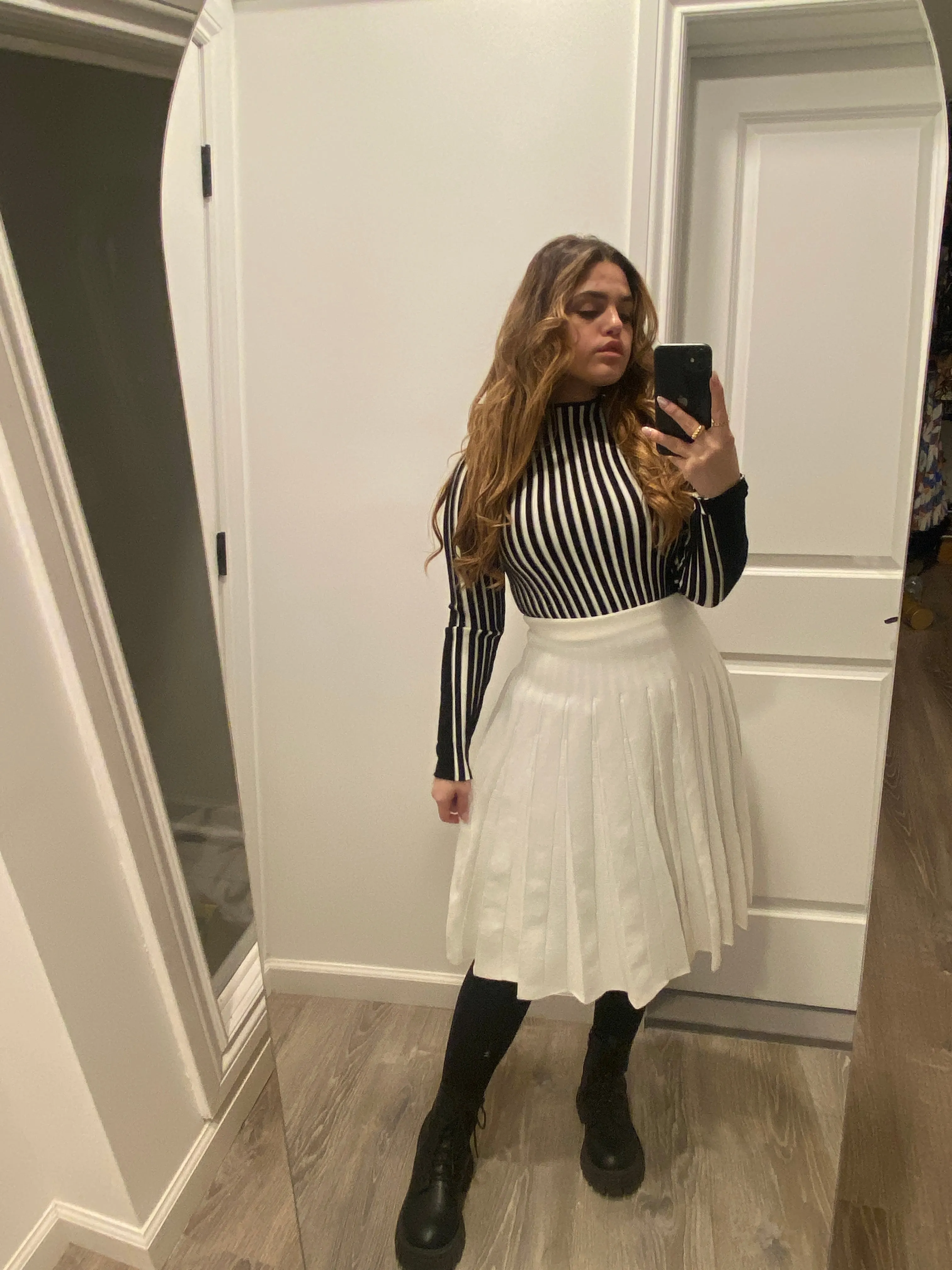 Ribbed Contrast Top