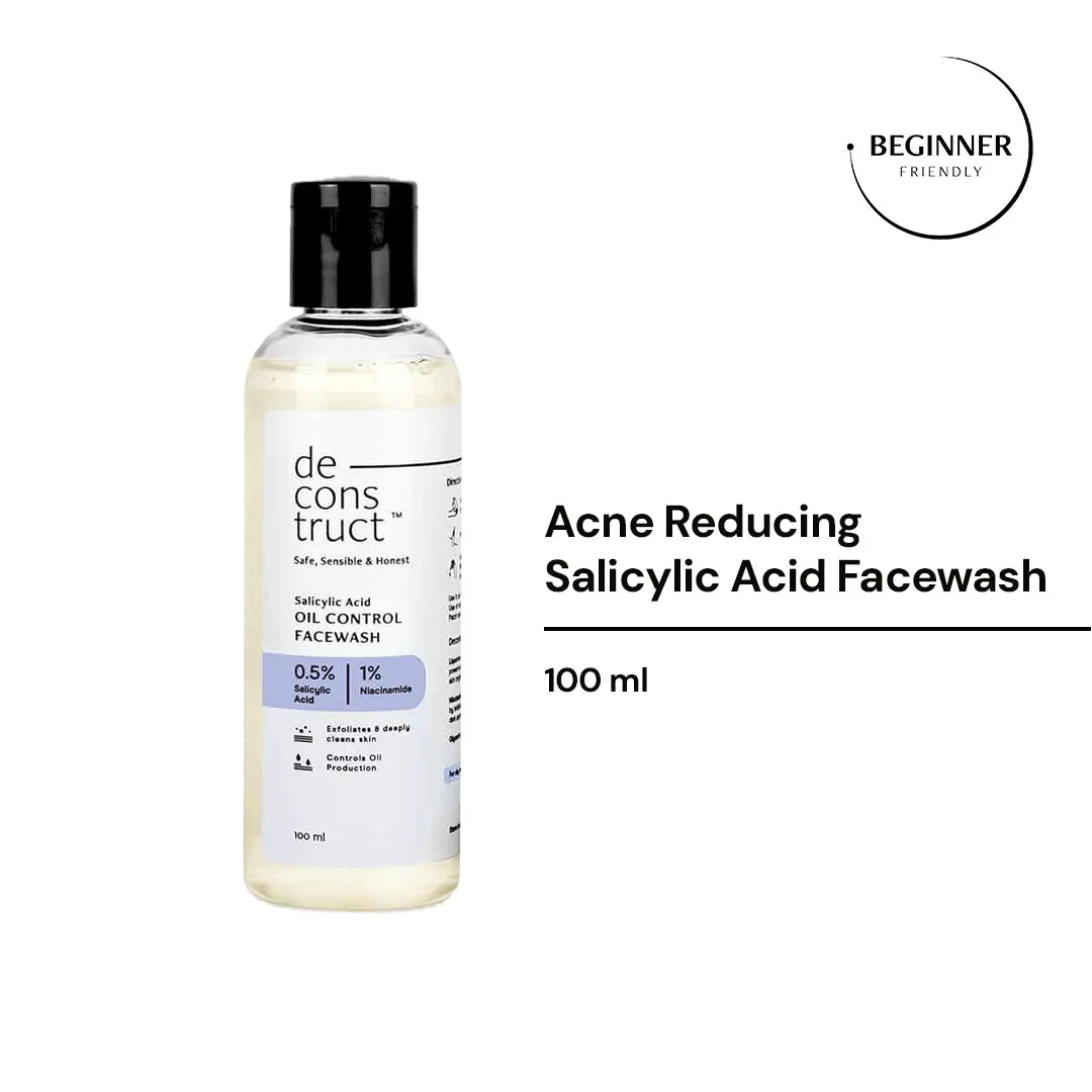 Salicylic Acid Oil Control Face Wash For Oily Skin - 0.5% Salicylic acid and 1% Niacinamide