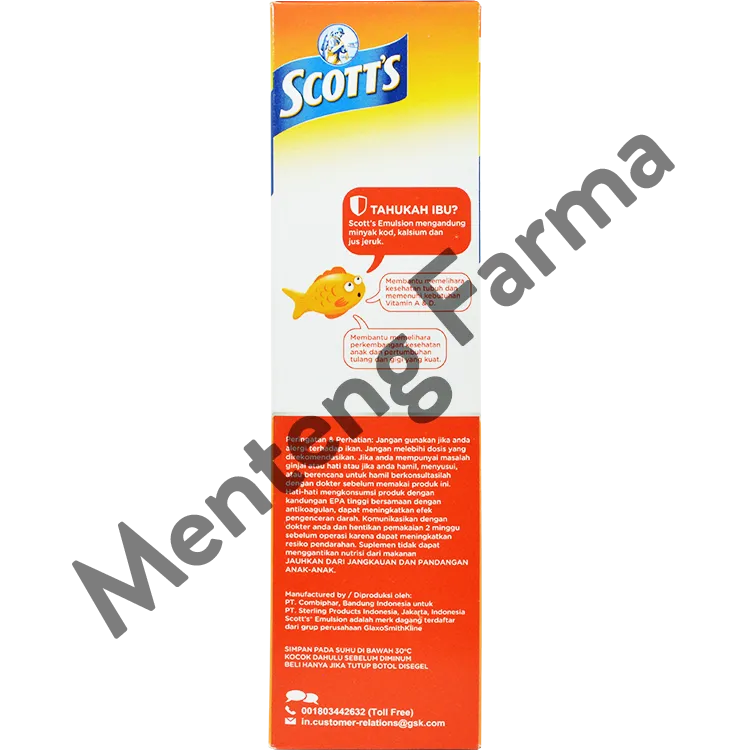 Scott's Emulsion 200 Ml - Suplemen Untuk Pertumbuhan Tinggi Badan Anak