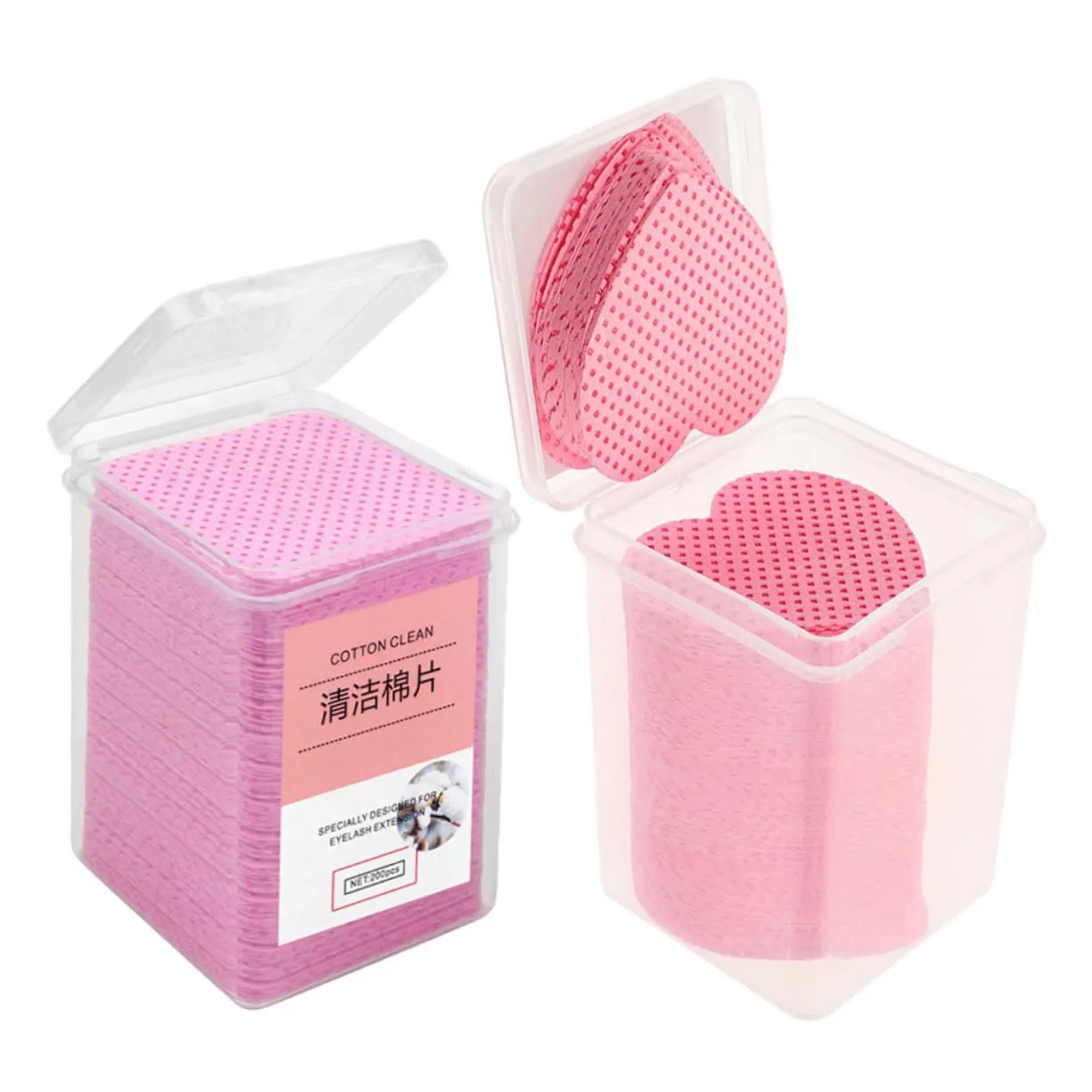 Set of 400 Nail Polish Remover Pads Glue Wipes Lash Extensions Lint Nail Wipes Soft Cotton for Quick Manicure