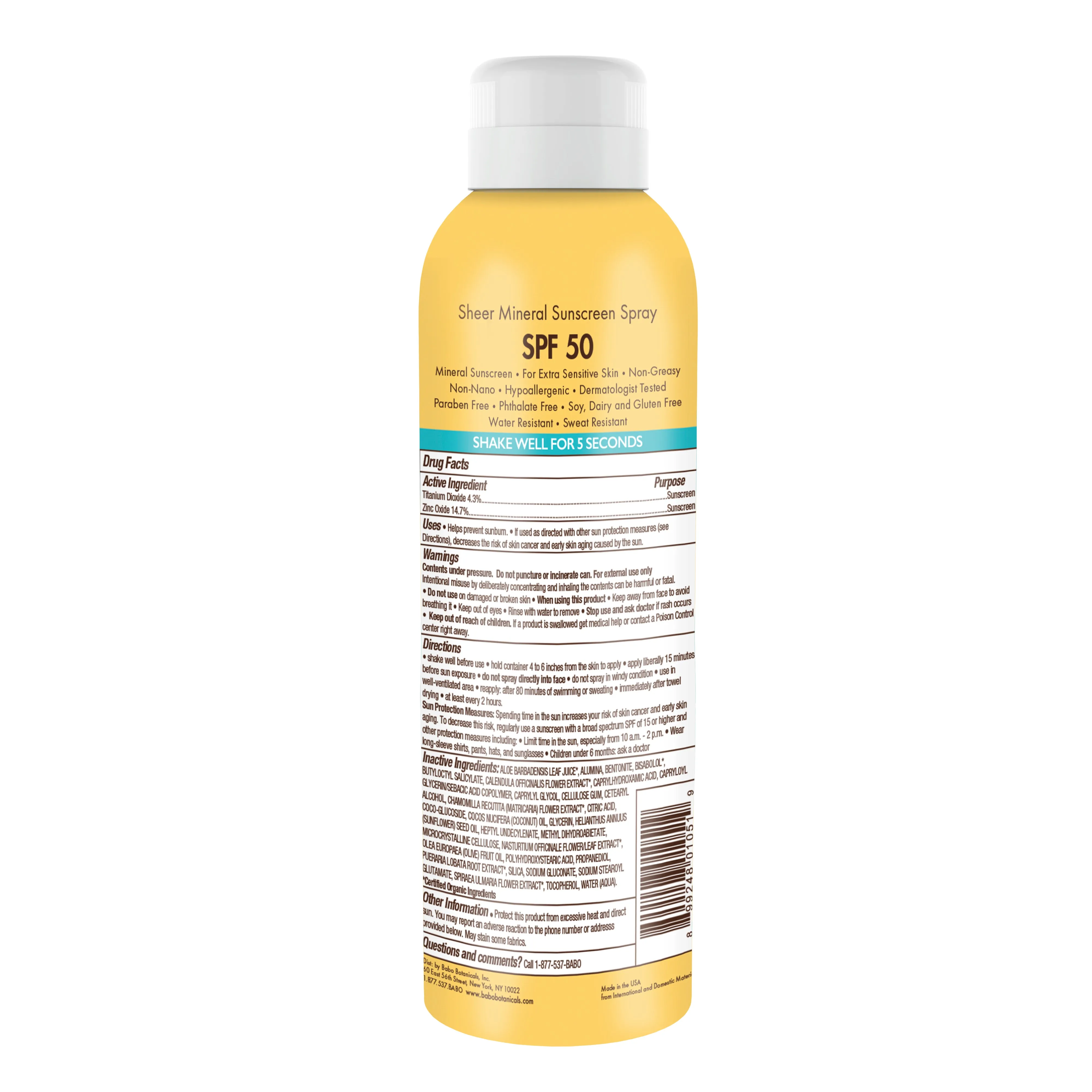 Sheer Mineral Sunscreen Spray - SPF 50