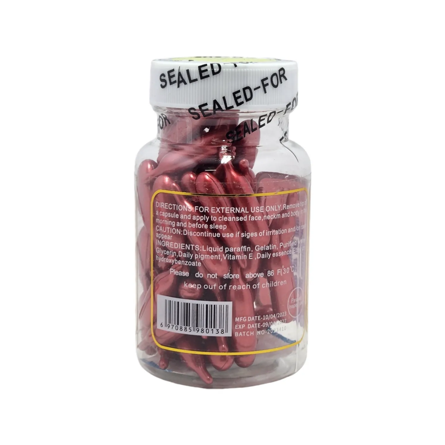 Shills Professional Vitamin E Facial Oil Capsules 24g (Red)