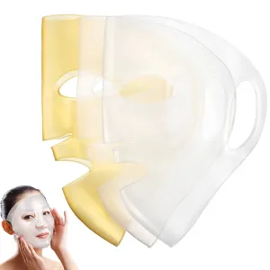 Silicone Face Mask Covers (3-Pack) - Reusable Moisturizing Beauty Mask Covers