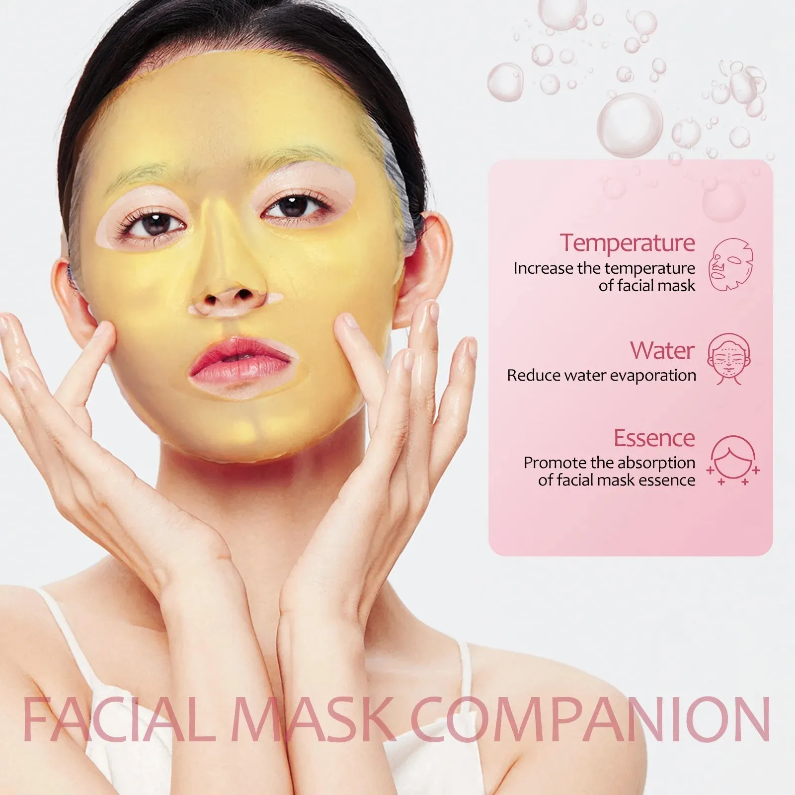 Silicone Face Mask Covers (3-Pack) - Reusable Moisturizing Beauty Mask Covers