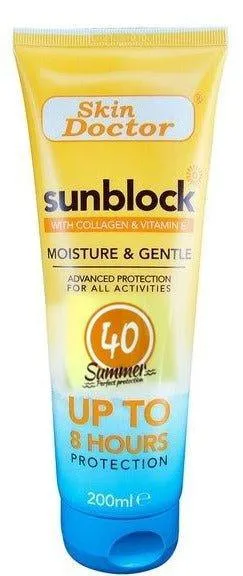 Skin Doctor Sunblock with Collagen & Vitamin E SPF40 - 200ml